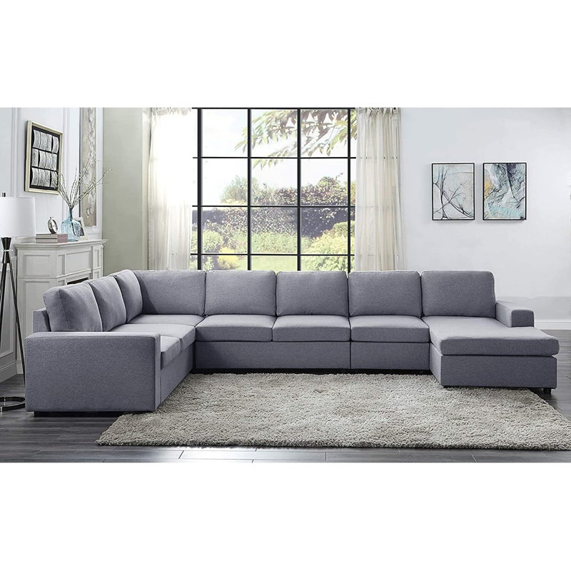 Wayfair light grey sectional discount